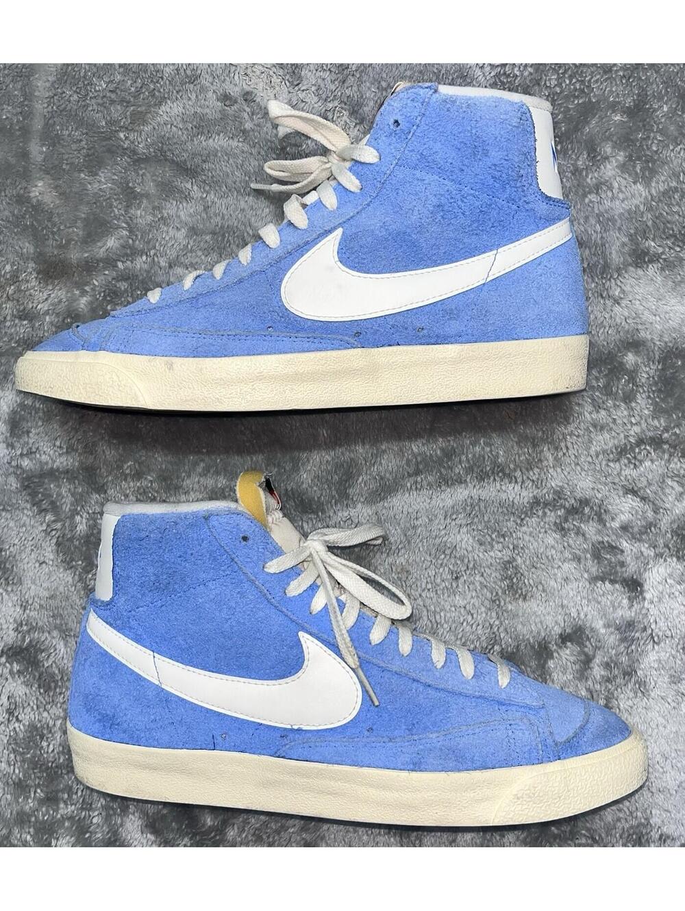 Nike Blazer Mid 77 Vintage Mens 10.5 Photo Blue Hairy Suede High Top HF3157-400